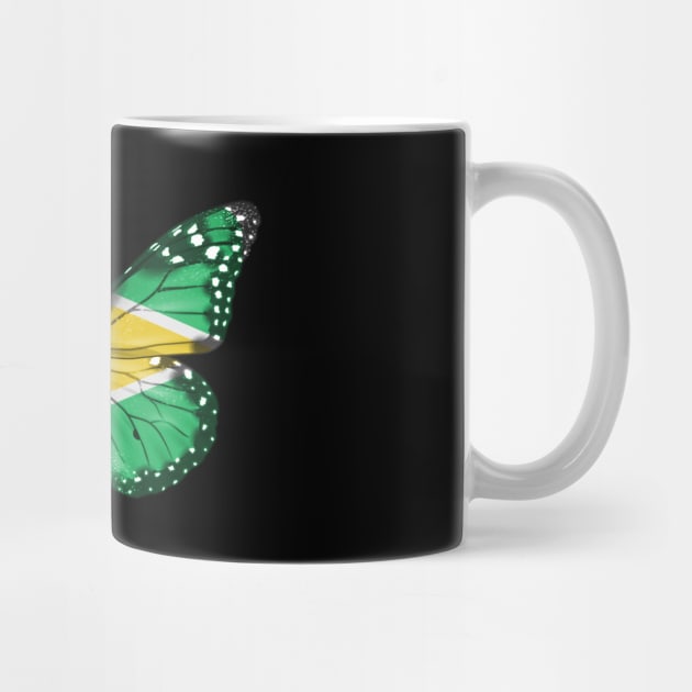 Guyanese Flag  Butterfly - Gift for Guyanese From Guyana by Country Flags